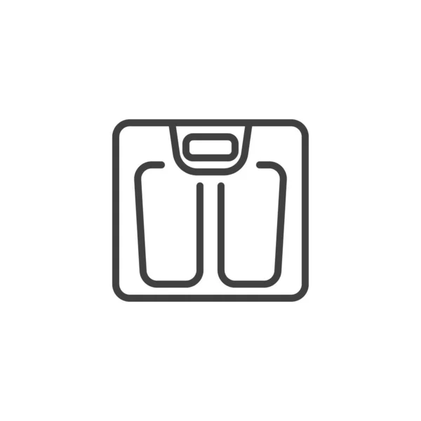 Badezimmerwaagen Linie Symbol Lineares Stilschild Für Mobiles Konzept Und Webdesign — Stockvektor