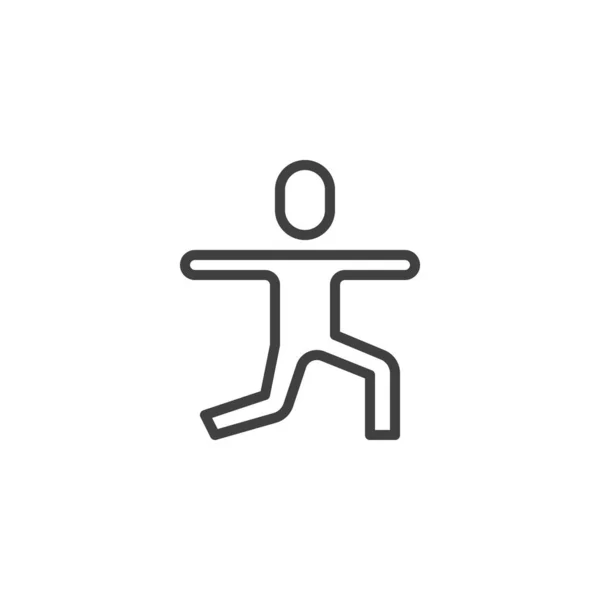 Leitungssymbol Für Körperliche Bewegung Lineares Stilschild Für Mobiles Konzept Und — Stockvektor
