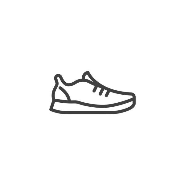 运动鞋系列图标 移动概念和网页设计的线性风格标志 Sneakers勾勒了向量图标 标识插图 矢量图形 — 图库矢量图片