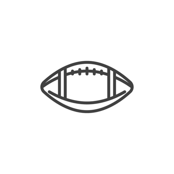 アメリカンフットボールラインのアイコン モバイルコンセプトとウェブデザインのためのリニアスタイルのサイン サッカーボールのアウトラインベクトルアイコン シンボル ロゴイラスト ベクトルグラフィックス — ストックベクタ