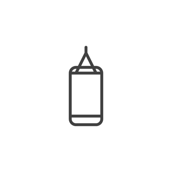 Punching Bag Line Icon Linear Style Sign Mobile Concept Web — Image vectorielle