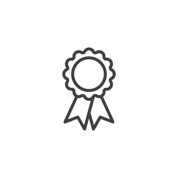 Ikona Linii Medalu Liniowy Znak Stylu Dla Mobilnej Koncepcji Projektowania — Wektor stockowy