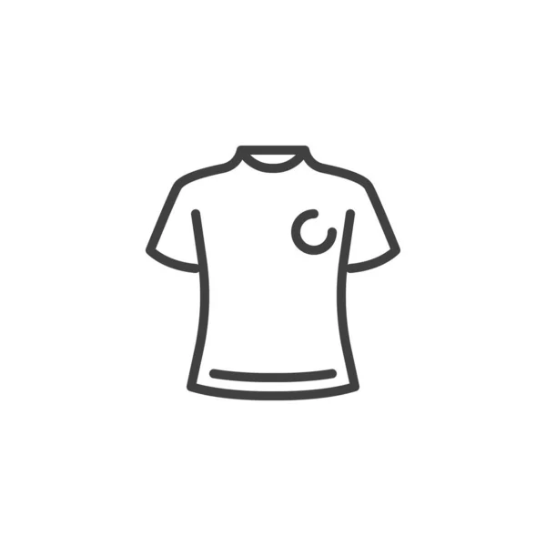 Ikona Sportowej Koszulki Liniowy Znak Stylu Dla Mobilnej Koncepcji Projektowania — Wektor stockowy