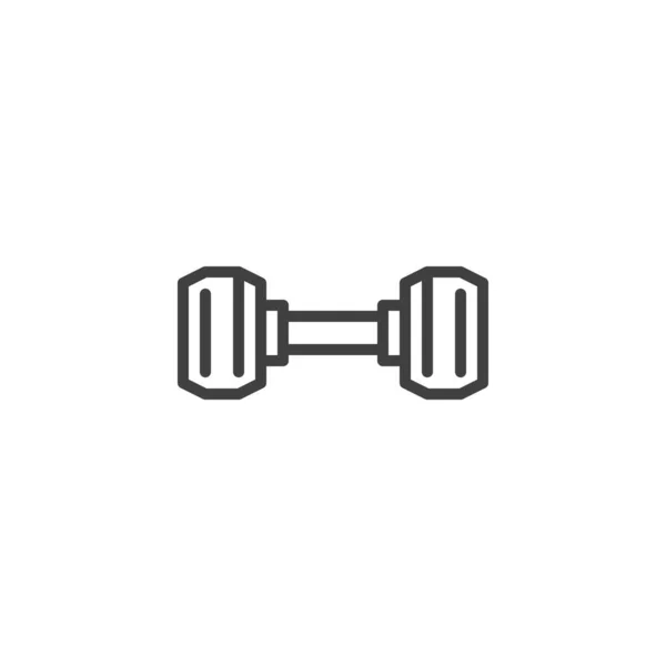 Dumbbell Line Icon Linear Style Sign Mobile Concept Web Design — ストックベクタ