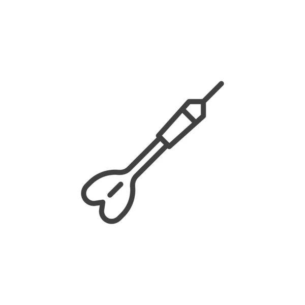 Dart Arrow Line Icon Linear Style Sign Mobile Concept Web — Stock Vector
