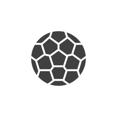 Futbol topu vektör simgesi. Mobil konsept ve web tasarımı için düz tabela. Futbol topu sembol simgesi. Sembol, logo çizimi. Vektör grafikleri