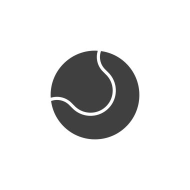 Tenis topu vektör simgesi. Mobil konsept ve web tasarımı için düz tabela. Tenis sembolü simgesi. Sembol, logo çizimi. Vektör grafikleri