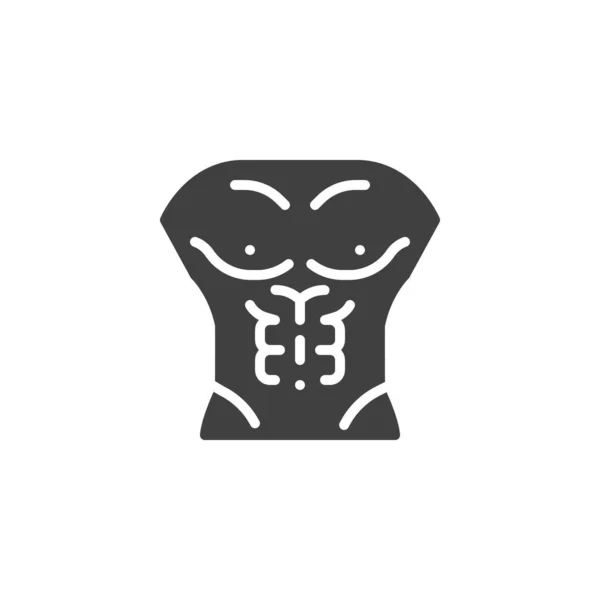 Vektorová Ikona Svalnatého Muže Vyplněný Plochý Znak Pro Mobilní Koncept — Stockový vektor