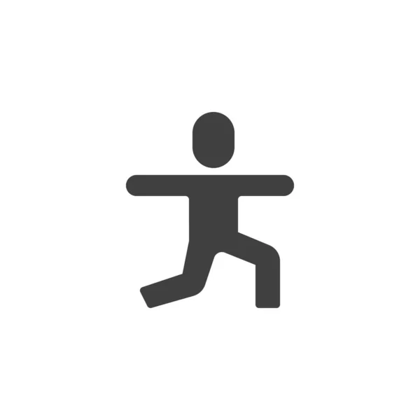 Ikona Wektora Ćwiczeń Fizycznych Wypełnione Płaski Znak Dla Koncepcji Mobilnej — Wektor stockowy