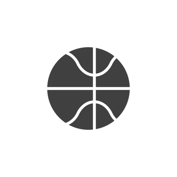 Basketball Ball Vector Icon Filled Flat Sign Mobile Concept Web — Stock Vector