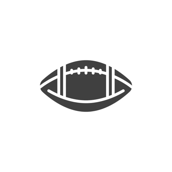 アメリカンフットボールのベクトルアイコン モバイルコンセプトとウェブデザインのための完全なフラット記号 サッカーボールのグリフアイコン シンボル ロゴイラスト ベクトルグラフィックス — ストックベクタ