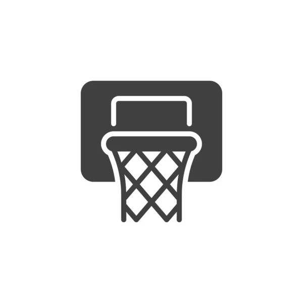 Basketbal Hoepel Vector Icoon Gevuld Plat Bord Voor Mobiel Concept — Stockvector