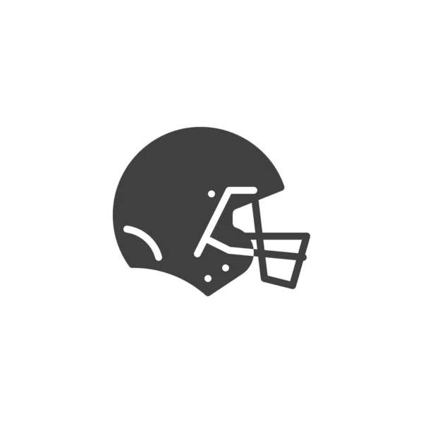 アメリカンフットボールヘルメットベクトルアイコン モバイルコンセプトとウェブデザインのための完全なフラット記号 サッカーヘルメットグリフアイコン シンボル ロゴイラスト ベクトルグラフィックス — ストックベクタ