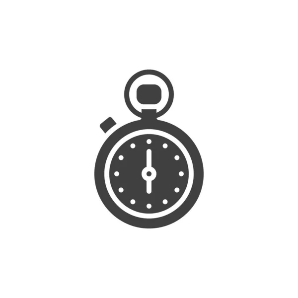 Stopwatch Timer Vector Icon Filled Flat Sign Mobile Concept Web — Stock Vector