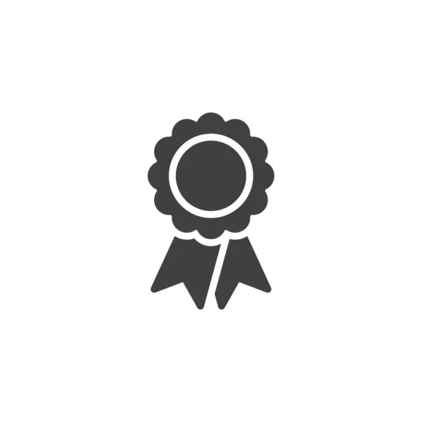 Ikona Vektoru Medaile Vyplněný Plochý Znak Pro Mobilní Koncept Web — Stockový vektor