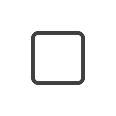 Düğme çizgisi simgesini durdur. Mobil konsept ve web tasarımı için doğrusal biçim işareti. Ortam düğmesi ana hatlı vektör simgesini durdur. Sembol, logo çizimi. Vektör grafikleri