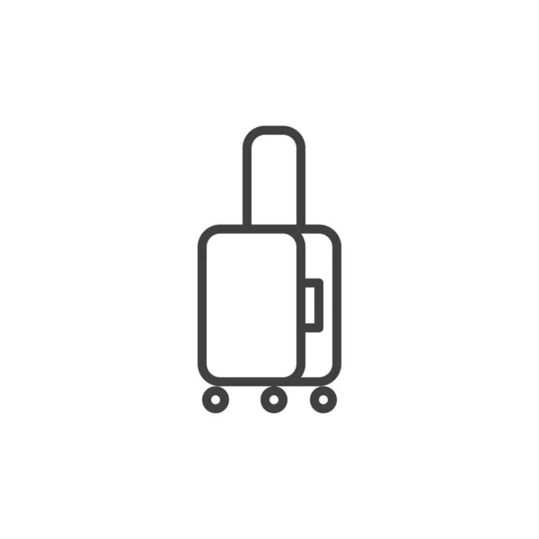 手荷物線のアイコン モバイルコンセプトとウェブデザインのためのリニアスタイルのサイン スーツケースの輪郭ベクトルアイコンを移動します シンボル ロゴイラスト ベクトルグラフィックス — ストックベクタ