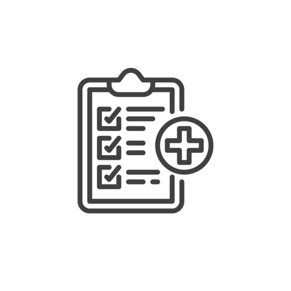Значок Медицинской Линии Записи Знак Стиля Мобильной Концепции Веб Дизайна — стоковый вектор