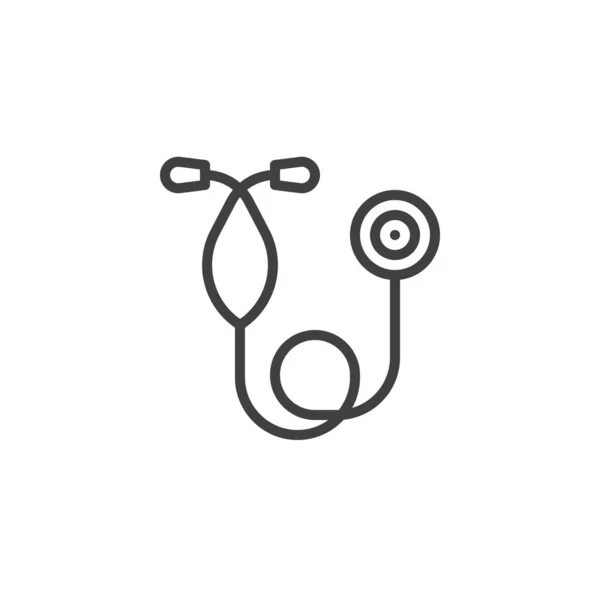 Medisch Stethoscoop Lijn Icoon Lineair Stijlteken Voor Mobiel Concept Webdesign — Stockvector