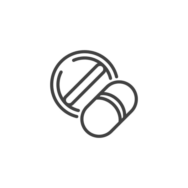 Значок Линии Таблеток Знак Стиля Мобильной Концепции Веб Дизайна Значок — стоковый вектор