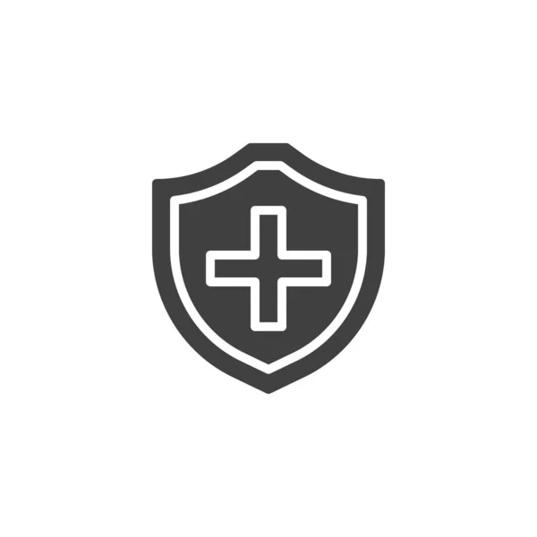 Ikona Wektora Ubezpieczenia Zdrowotnego Wypełnione Płaski Znak Dla Koncepcji Mobilnej — Wektor stockowy