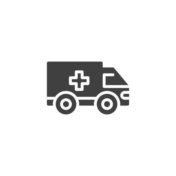 Ambulans Kamyonu Vektör Ikonu Mobil Konsept Web Tasarımı Için Düz — Stok Vektör