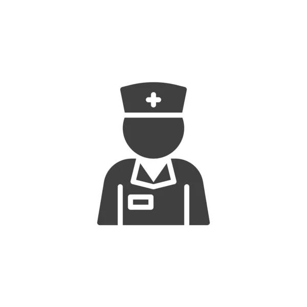 Nurse Doctor Vector Icon Filled Flat Sign Mobile Concept Web — Stock Vector