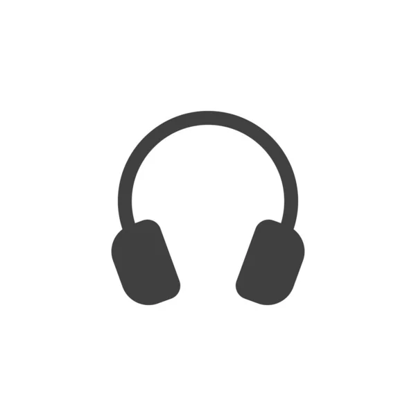 Kulaklık Vektör Simgesi Mobil Konsept Web Tasarımı Için Düz Tabela — Stok Vektör