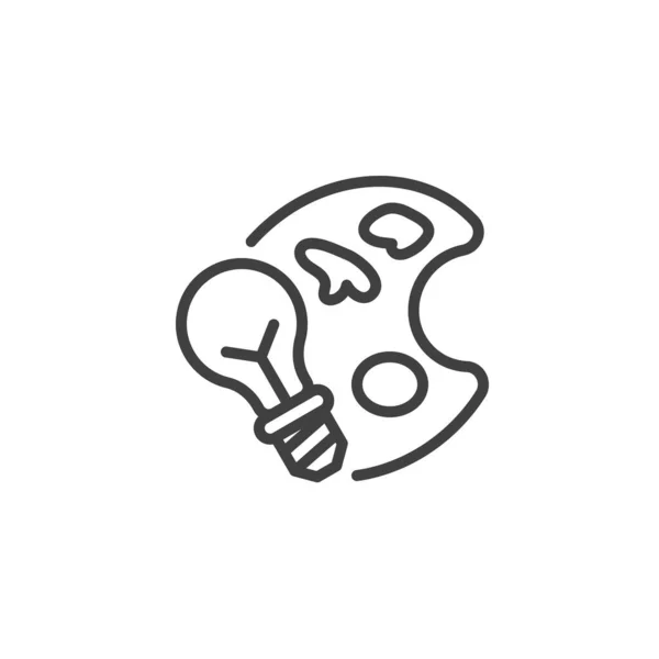 Creative Idea Line Icon Linear Style Sign Mobile Concept Web — Stock Vector