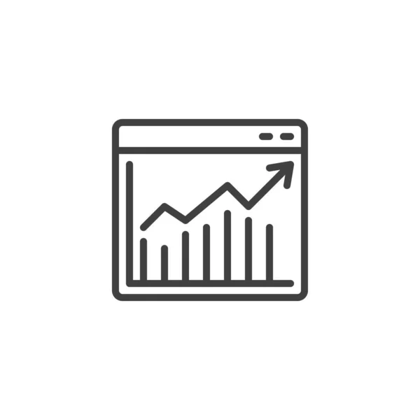 Ícone Linha Web Analytics Sinal Estilo Linear Para Conceito Móvel —  Vetores de Stock