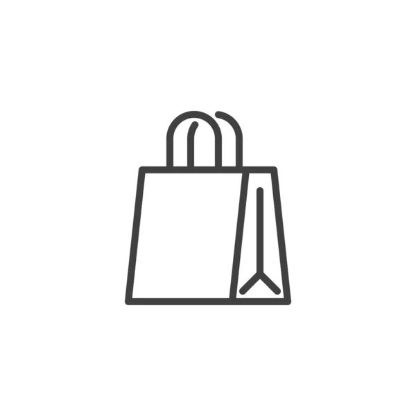 Shopping Bag Lijn Pictogram Lineair Stijlteken Voor Mobiel Concept Webdesign — Stockvector