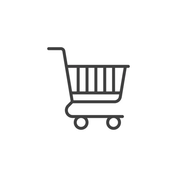 Ikona Koszyka Zakupy Liniowy Znak Stylu Dla Mobilnej Koncepcji Projektowania — Wektor stockowy