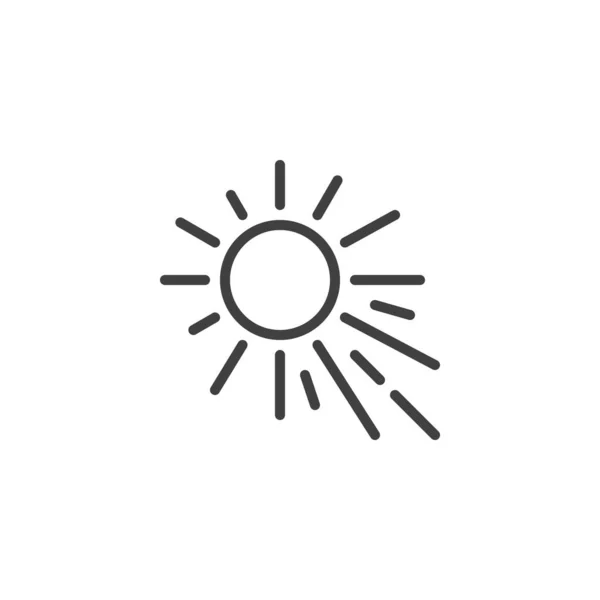 Значок Линии Солнечного Света Знак Стиле Солнечного Света Мобильной Концепции — стоковый вектор