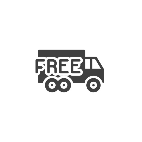 Free Shipping Service Vector Icon Filled Flat Sign Mobile Concept — Vector de stock