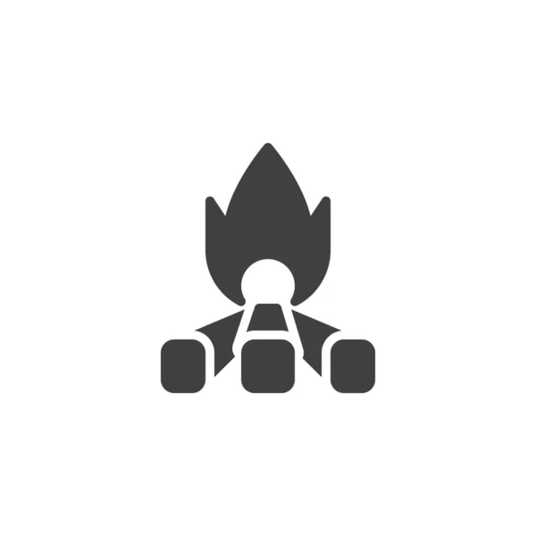 Vektor Symbol Für Das Brennen Von Lagerfeuer Gefüllte Flache Schilder — Stockvektor