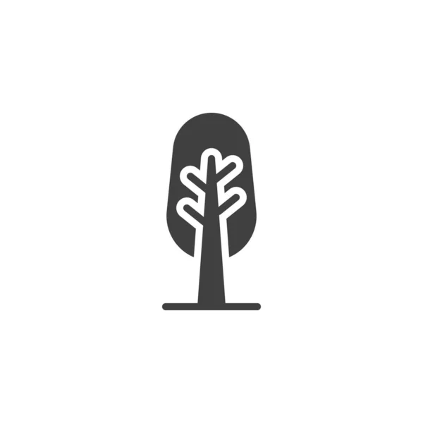 Ikona Vektoru Stromu Vyplněný Plochý Znak Pro Mobilní Koncept Web — Stockový vektor