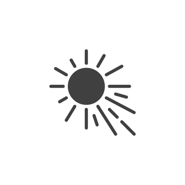 Значок Вектора Солнечного Света Солнечный Луч Заполнил Плоский Знак Мобильной — стоковый вектор