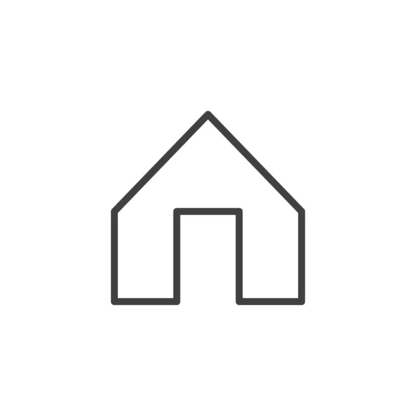 Home Oder House Line Icon Lineares Stilschild Für Mobiles Konzept — Stockvektor
