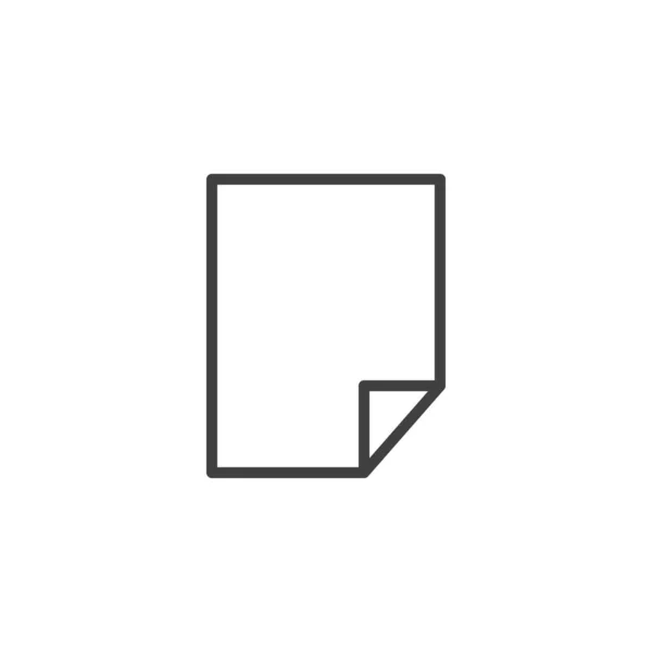 Dokument Dateizeilen Symbol Lineares Stilschild Für Mobiles Konzept Und Webdesign — Stockvektor