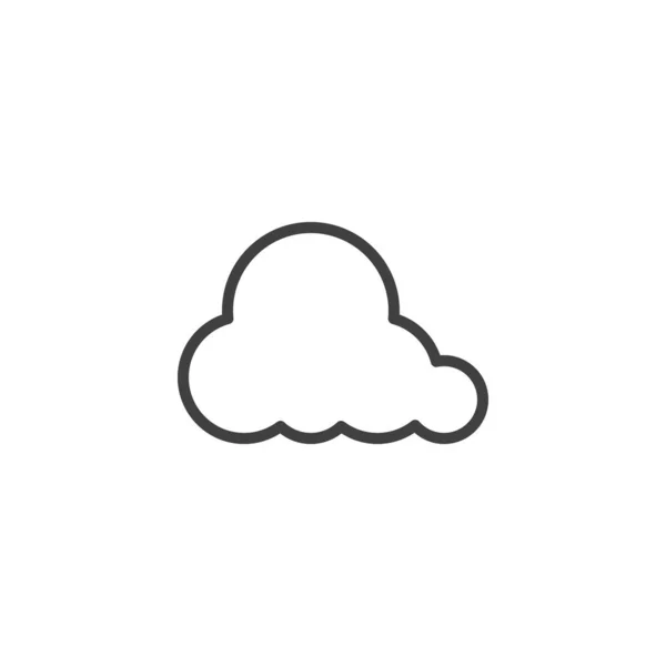 Значок Линии Облачной Погоды Знак Стиля Мобильной Концепции Веб Дизайна — стоковый вектор