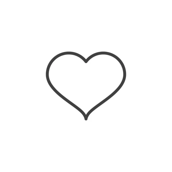 Herzlinie Symbol Lineares Stilschild Für Mobiles Konzept Und Webdesign Herz — Stockvektor