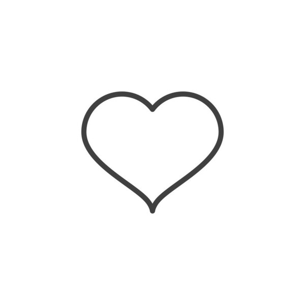 Heart line icon. linear style sign for mobile concept and web design. Heart outline vector icon. Favorite, love symbol, logo illustration. Vector graphics