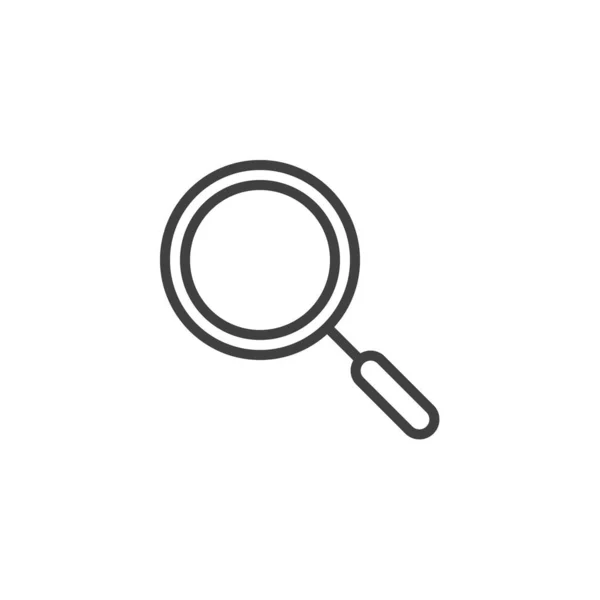 Magnifying Glass Line Icon Linear Style Sign Mobile Concept Web — Vettoriale Stock
