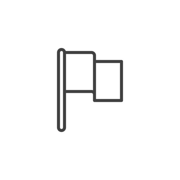 Flaggenlinien Symbol Lineares Stilschild Für Mobiles Konzept Und Webdesign Flagge — Stockvektor