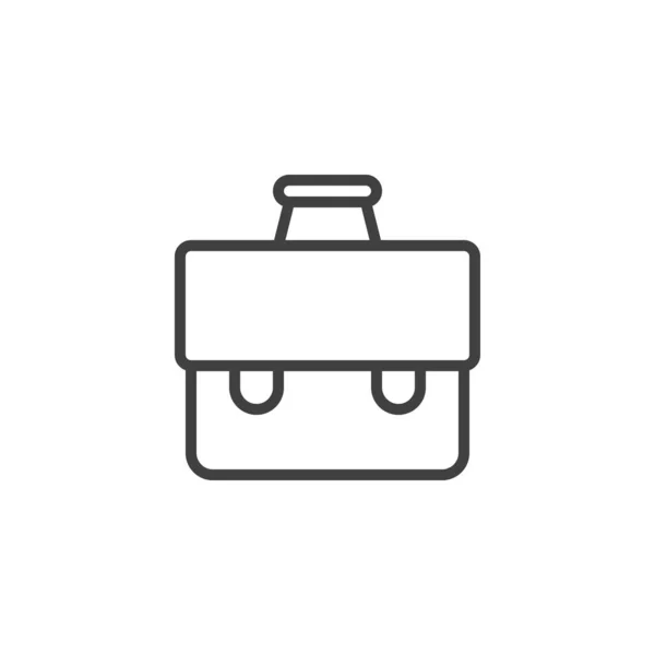 Aktenkoffer Kofferzeilensymbol Lineares Stilschild Für Bürotaschen Für Mobiles Konzept Und — Stockvektor