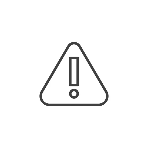 危険警告線のアイコン モバイルコンセプトとウェブデザインのための感嘆危険線形スタイルのサイン 注意アウトラインベクトルアイコン シンボル ロゴイラスト ベクトルグラフィックス — ストックベクタ