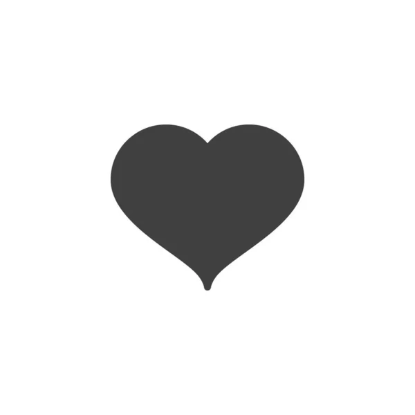 心脏向量图标 填写了移动概念和网页设计的平面标志 心灵感应图标 最喜欢的 爱的符号 标志插图 矢量图形 — 图库矢量图片