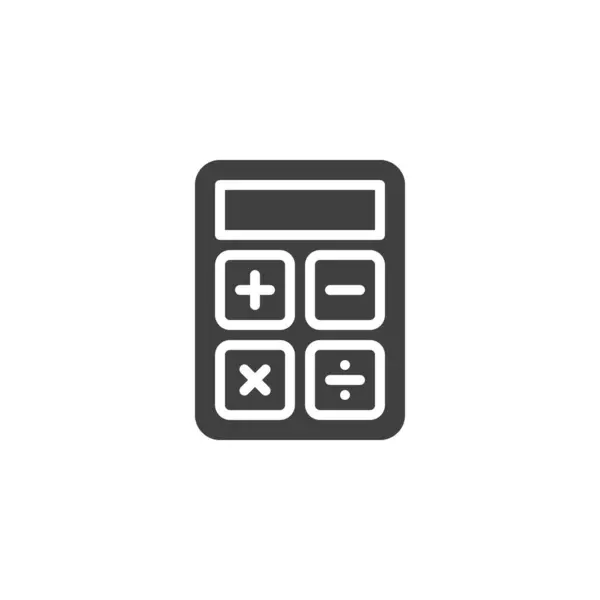Значок Вектора Калькулятора Заполненный Плоский Знак Мобильной Концепции Веб Дизайна — стоковый вектор