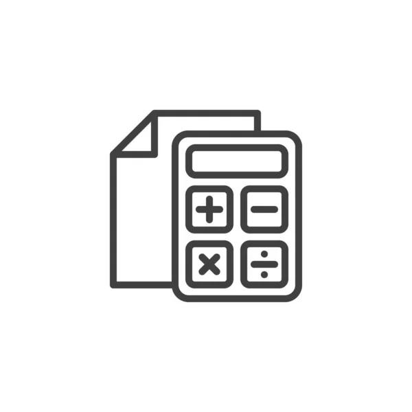 Ikona Řádku Obchodního Účetnictví Lineární Styl Značky Pro Mobilní Koncept — Stockový vektor
