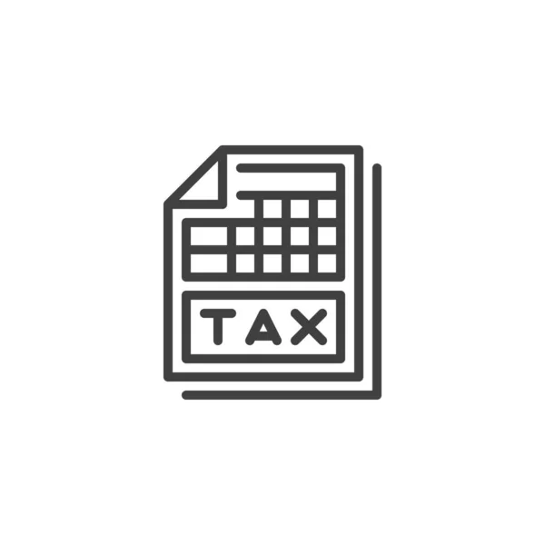 Εικονίδιο Γραμμής Φορολογικών Εσόδων Γραμμικό Στύλ Για Mobile Concept Και — Διανυσματικό Αρχείο